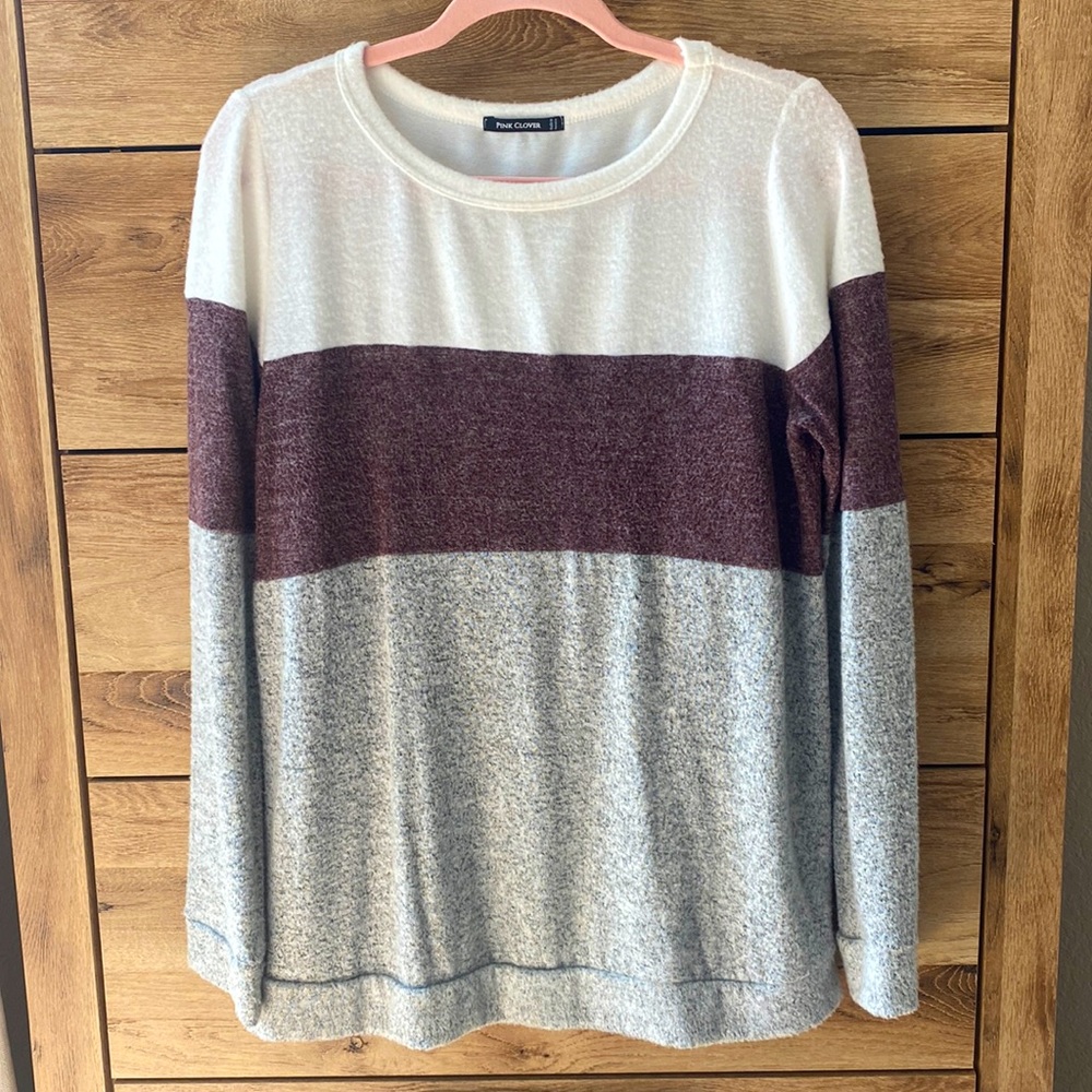 Pink Clover - Ameya Brushed Knit Top - Grey - Medium